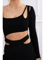 Súprava s blúzkou čierna