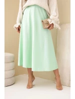 Dámská viskózová rozšířená sukně mátová