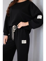 Dámsky set maslová mikina + nohavice čierna Dámsky set maslová mikina + nohavice čierna