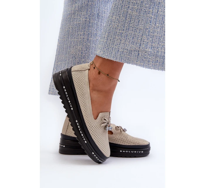 Lesklé Dámské Kozačky Kožené Na Platformě model 21660265 Zlaté - S.Barski