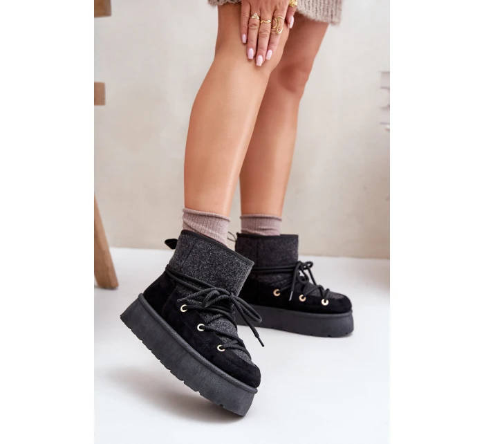 Sněhule S Na Platformě Černé model 21676673 - Boto