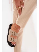 Dámské Sandály Na Platformě S Přezkami Béžové model 21688711 - Boto