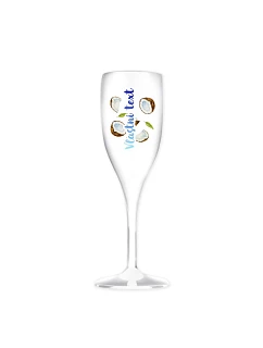Personalizovaná nerozbitná pohár na prosecco s letným ovocím