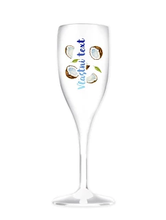Personalizovaná nerozbitná pohár na prosecco s letným ovocím