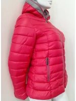 Dámska prešívaná bunda s kapucňou B7013 červená - SWest