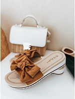 Dámske žabky ZY0996 camel - FashionStreet