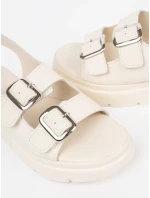 Klasické hnědé dámské sandály platforma Klasické hnědé dámské sandály platforma