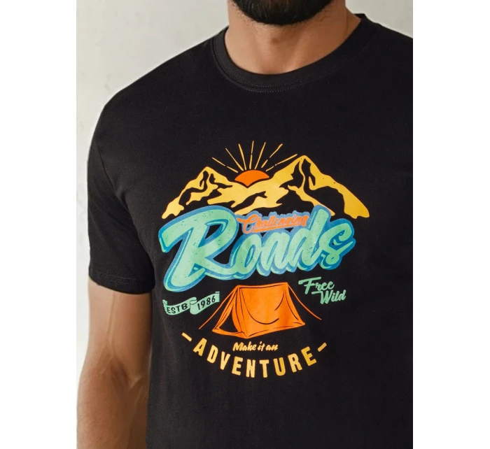 Pánské tričko s potiskem černé Dstreet model 21973728 - FashionStreet