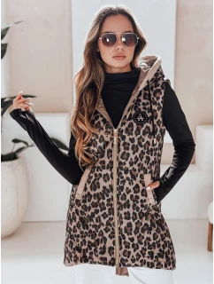 Dámská prošívaná vesta v barvě velbloudí Dstreet model 21991102 - FashionStreet