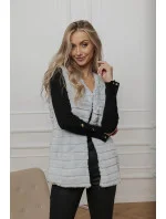 Kožušinová vesta svetlosivá (2114)