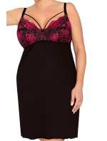 Dámska nočná košeľa Candy black plus - Donna