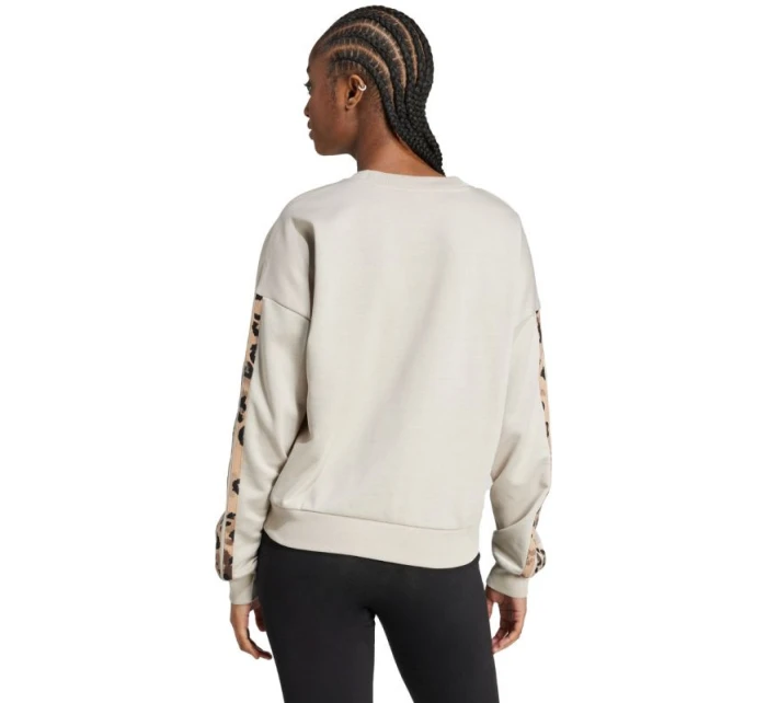 Dámská mikina Animal Print 3Stripes French Terry Sweatshirt cream model 21720669 - ADIDAS