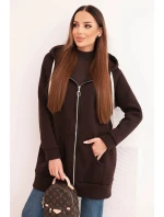 Zateplená mikina so zipsom hnedá Zateplená mikina so zipsom hnedá