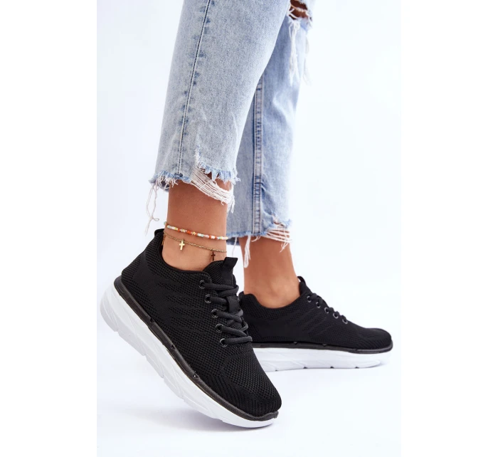 Dámská šněrovací sportovní obuv Černá model 21622857 - Boto