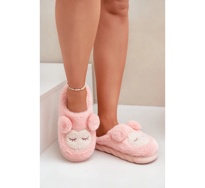 Ciepłe Futrzane Kapcie Damskie Różowe Jozelinetta Ciepłe Futrzane Kapcie Damskie Różowe Jozelinetta