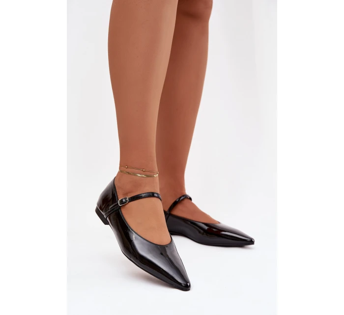 Lakované baleríny s páskem černé model 21772392 - Boto Lakované baleríny s páskem černé model 21772392 - Boto