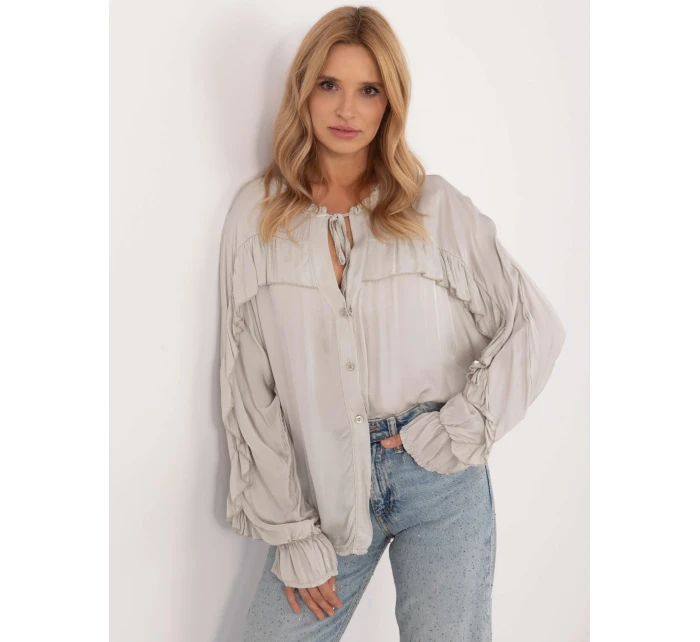 Košeľa TW KS BI 12022.16P svetlo sivá Košeľa TW KS BI 12022.16P svetlo sivá