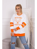 Zateplená mikina Malibu biela + oranžová