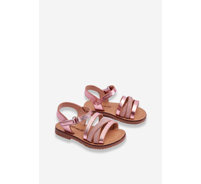 Detské sandále s remienkami Pink Isla