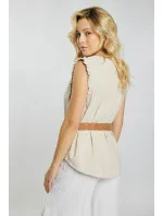 Dámska Mušelínová blúzka Béžová - Monnari