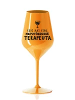 oranžová nerozbitná sklenice na víno 470 ml model 21865041 - Giftela