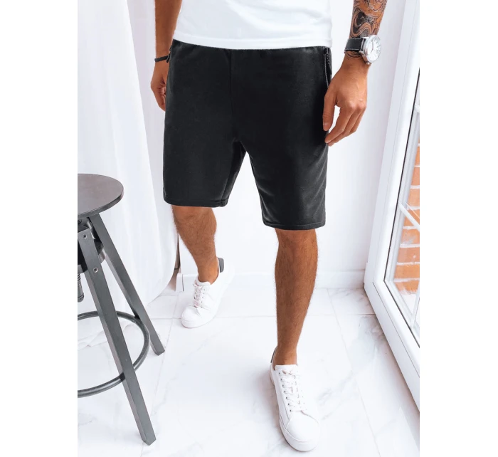 Pánske čierne teplákové šortky FashionStreet SX2262