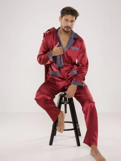 Pánske saténové pyžamo DE LAFENSE 939