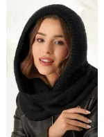 Dámsky šál s kapucňou Chimney 48-495 Black - AJS