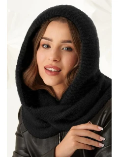 Dámsky šál s kapucňou Chimney 48-495 Black - AJS