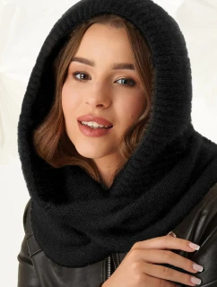 Dámská komínová šála s kapucí model 21857577 Černá - AJS