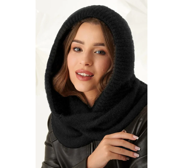Dámská komínová šála s kapucí model 21857577 Černá - AJS