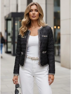 Dámska prešívaná prechodná bunda čierna FashionStreet TY5530