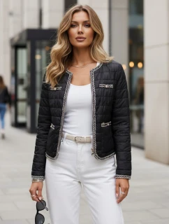 Dámska prešívaná prechodná bunda čierna FashionStreet TY5530