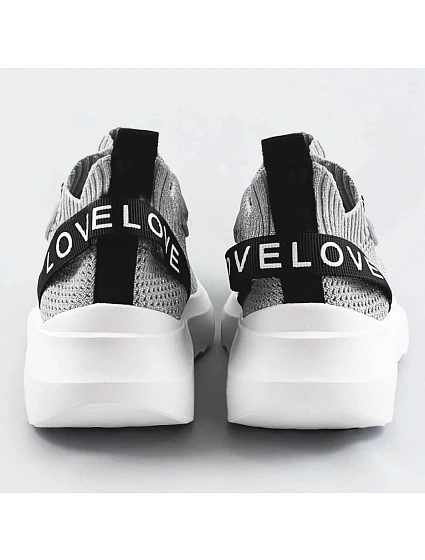 Stříbrné dámské nazouvací tenisky sneakers model 17258802