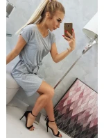 Šaty s obálkou dole šedej