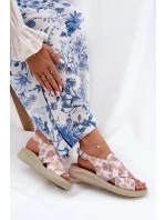 Sandały Damskie Z Eko Skóry W Kwiaty Multikolor Tosmelia Sandały Damskie Z Eko Skóry W Kwiaty Multikolor Tosmelia