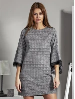 Šaty MI SK 17331.91 čiernobiele
