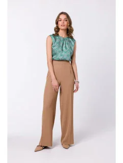 S331 Blúzka bez rukávov - béžová