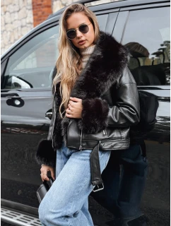 Dámská bunda ramones s kožešinou černá Dstreet model 21993128 - FashionStreet