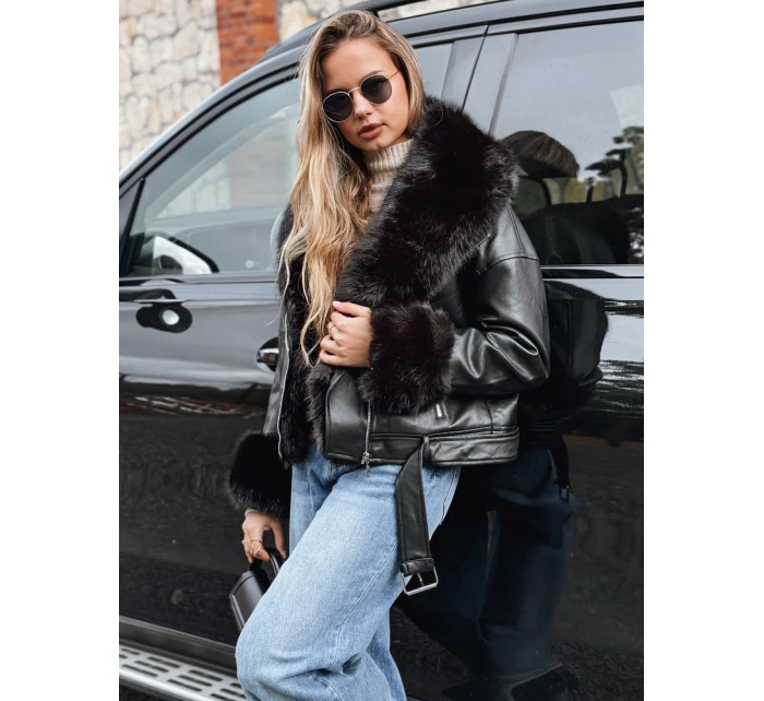 Dámská bunda ramones s kožešinou černá Dstreet model 21993128 - FashionStreet