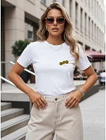 Koszulka damska z nadrukiem biała model 22264279 - FashionStreet Koszulka damska z nadrukiem biała model 22264279 - FashionStreet