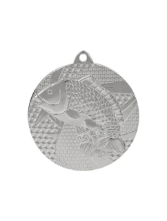 Strieborná medaila - rybolov - ryba - oceľová medaila