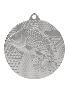Strieborná medaila - rybolov - ryba - oceľová medaila