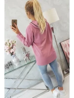 Tmavo ružová tunika na zips s kapucňou Oversize Tmavo ružová tunika na zips s kapucňou Oversize