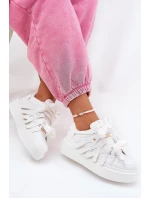 Eko Kožené Tenisky Na Platformě Bílé model 21687580 - Boto