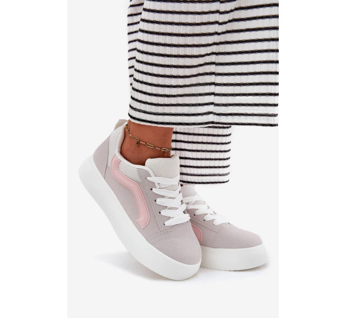 Sneakersy Damskie Na Platformie Szare Tellnira Sneakersy Damskie Na Platformie Szare Tellnira