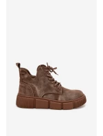 Semišové nízké dámské na platformě Big Star béžové model 21708669 - Big Star Shoes Semišové nízké dámské na platformě Big Star béžové model 21708669 - Big Star Shoes