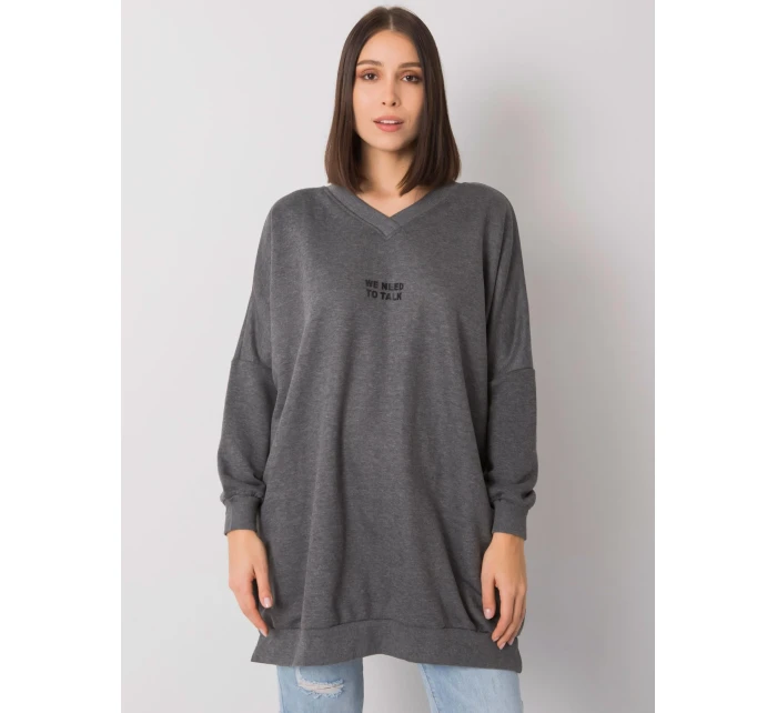 Tunika RV TU model 16292412 tmavě šedá - FPrice Tunika RV TU model 16292412 tmavě šedá - FPrice