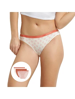 Dámske bavlnené nohavičky 3 ks DIM LES POCKETS COTTON SLIP 3x - DIM - off white