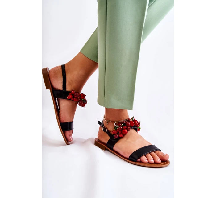 Módní sandály s korálky Černá model 21591699 - Boto Módní sandály s korálky Černá model 21591699 - Boto